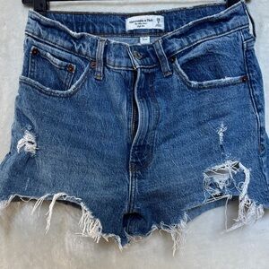 Abercrombie & Fitch The Mom High Rise Jean Shorts 6